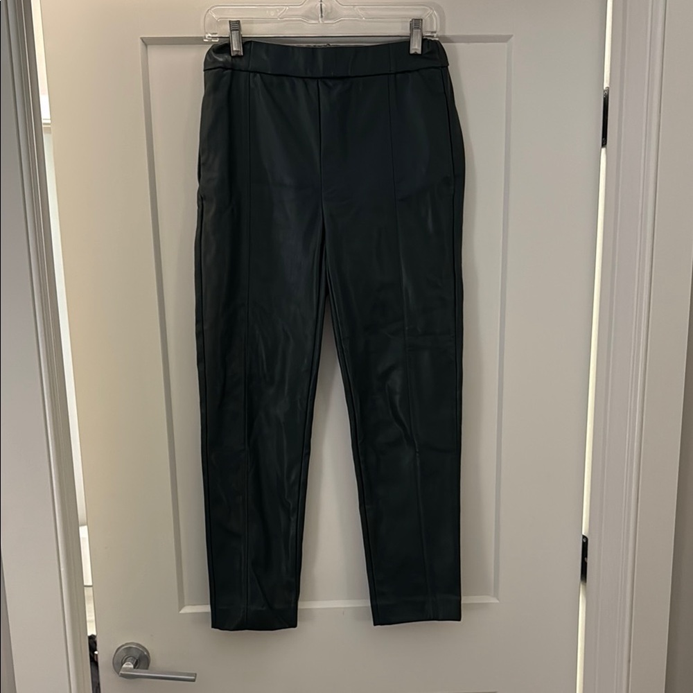 Ann Taylor Dark green Faux Leather Pants